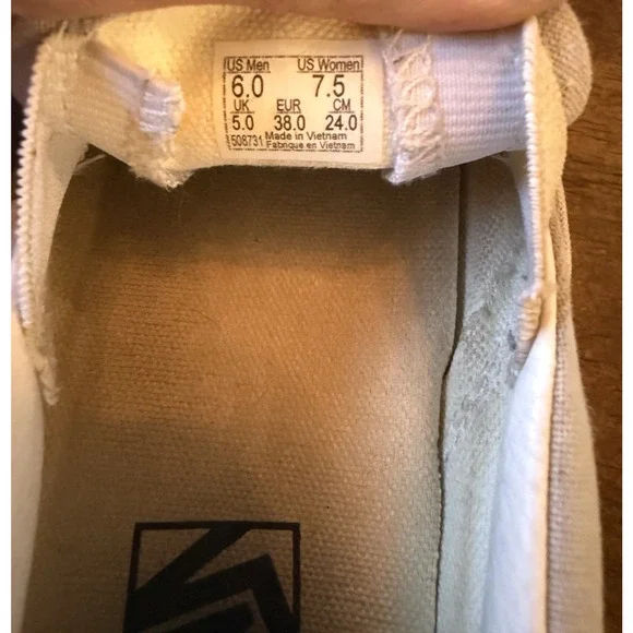 Vans Classic Slip-On Checkerboard Gray & White Shoes Unisex Size Women 7.5 - Picture 9 of 9